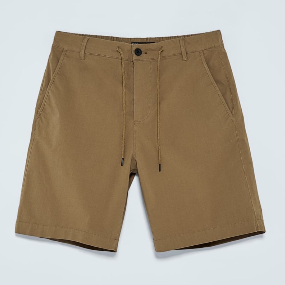 Zara Poplin Shorts in Tobacco NWOT